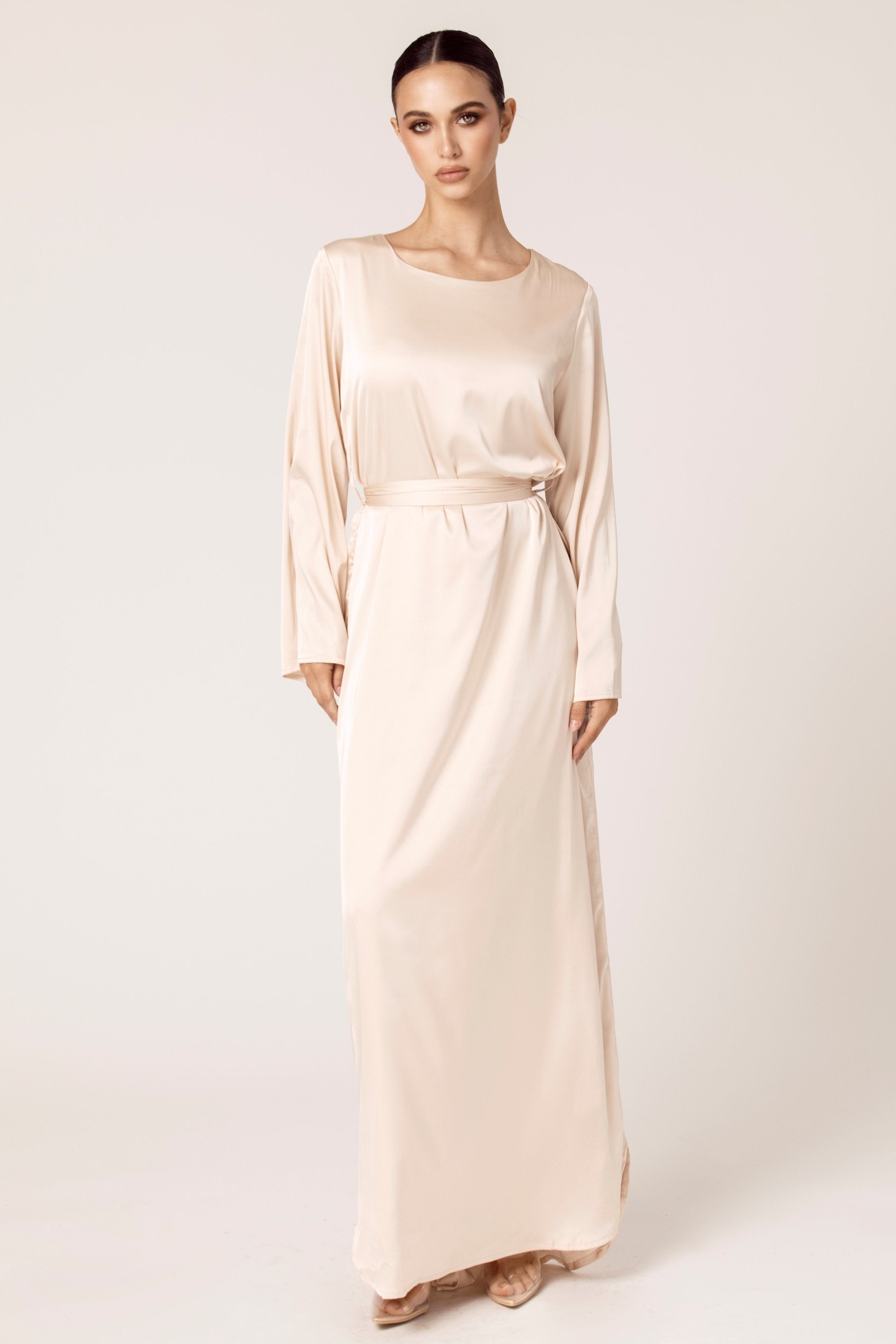 Satin Slip Maxi Dress - Champagne